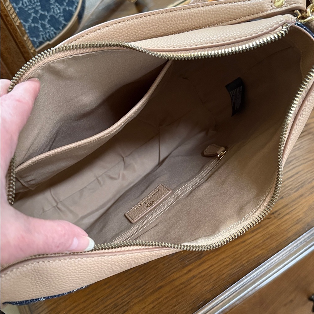 Nanette Lepore Blue Patterned Shoulder Bag. Removeable  handle & crossbody strap - Picture 14 of 16